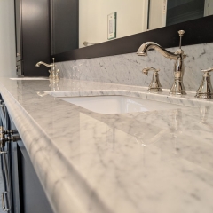 Carrara Marble Polished Master Vanity